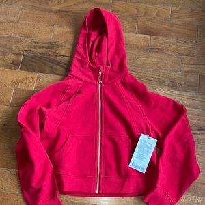 NWT! Lululemon dark red scuba oversized full zip